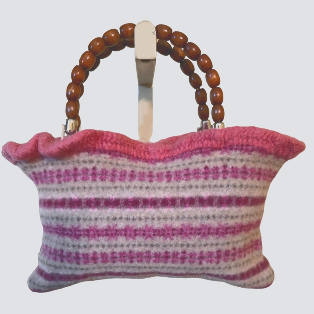 NWOT Handmade Wool Handbag